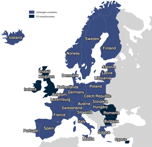 SCHENGEN COUNTRIES & EUROPEAN MEMEBERS